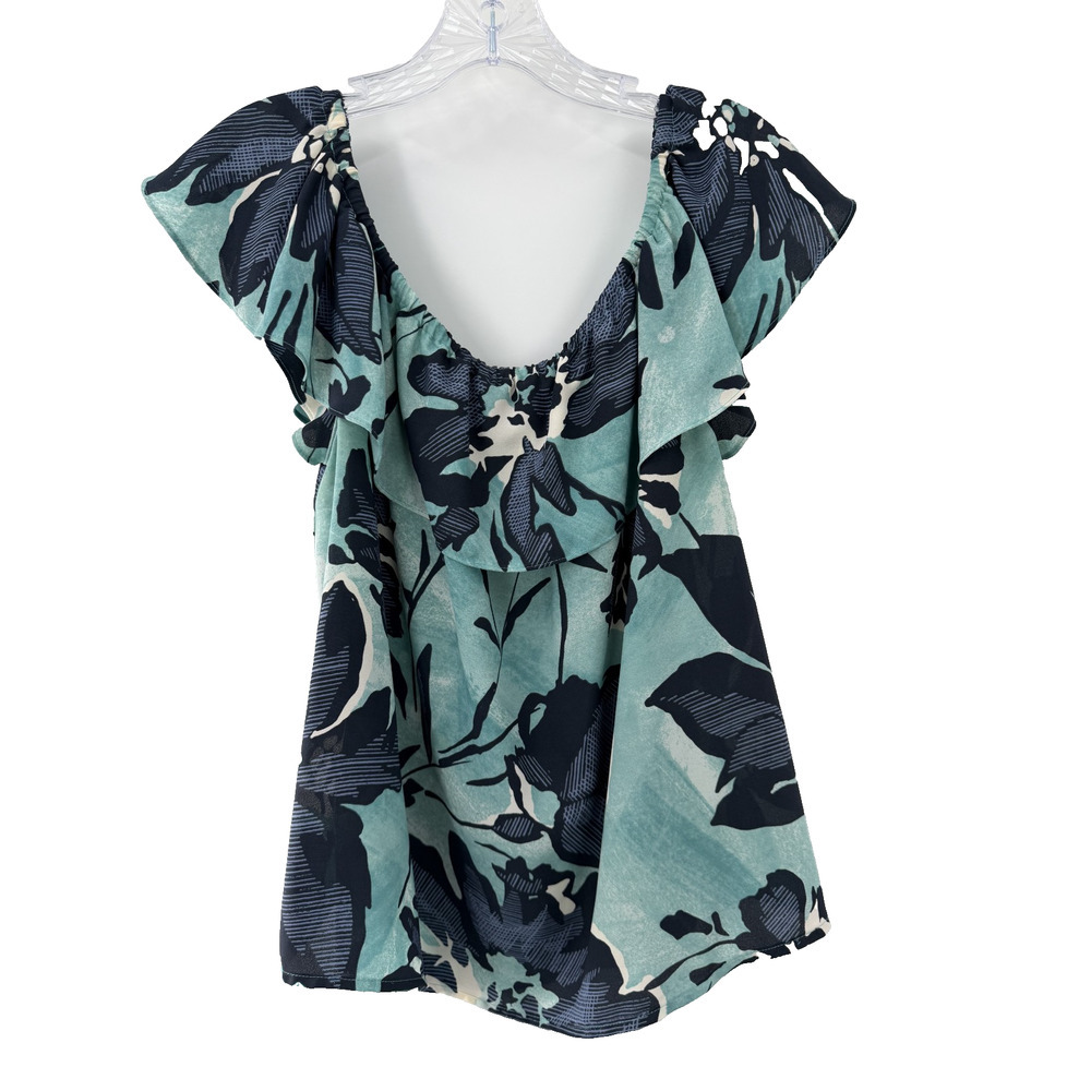 Anthropologie Maeve Women's Floral Multicolor Off Shoulder Blouse Top Size M